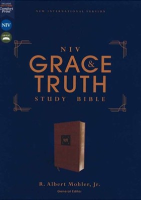 NIV Grace and Truth Study Bible, Comfort Print--soft leather-look, brown