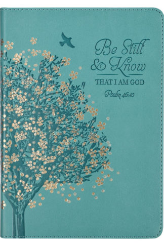 Be Still & Know Teal Faux Leather Classic Journal - Psalm 46:10