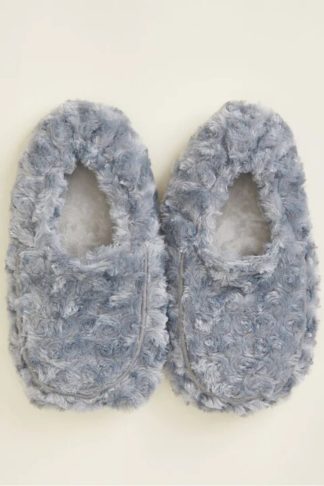 Curly Gray Warmies Slippers