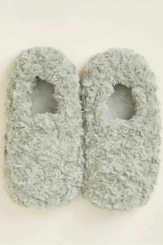 Curly Sage Green Warmie Slippers