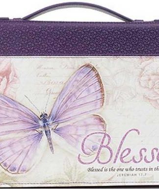 1220000137264 Women's Fashion Bible Cover Blessed Butterfly Jeremiah 17:7