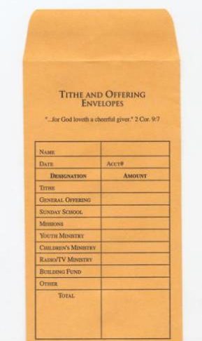 9780805474534 Tithe And Offering Offering Envelopes