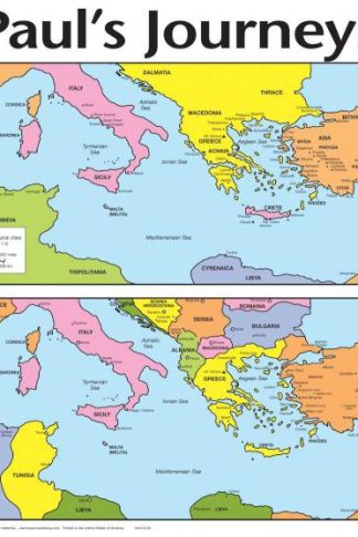 9789901980987 Pauls Journeys Then And Now Wall Chart Laminated