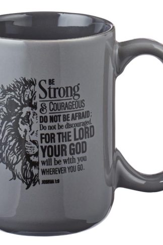 1220000130159 Large Ceramic Coffee & Tea Mug for Men & Women: Strong & Courageous Lion Inspira