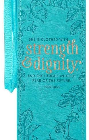 1220000136847 Strength And Dignity Faux Leather Proverbs 31:25