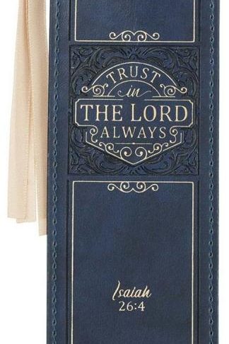 1220000137646 Faux Leather Bookmark Trust in The Lord Isaiah 26:4 Bible Verse