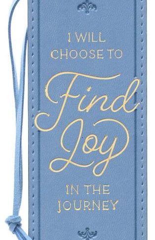 1220000138612 Find Joy In The Journey Blue Faux Leather