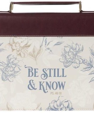 1220000139213 Faux Leather Fashion Bible Cover - Be Still and Know - Psalm 46:10 Inspirational