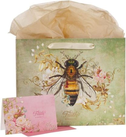 1220000321342 Large Landscape Scripture Gift Bag for Women w/Greeting Card & Tissue Paper Set: