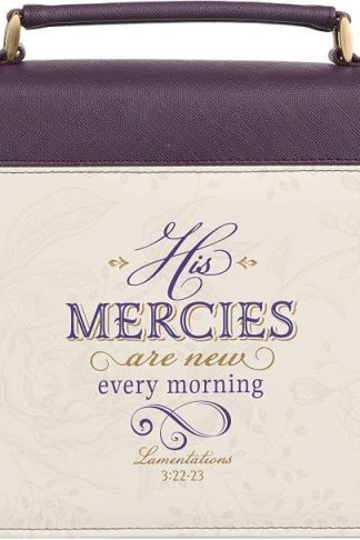 1220000321502 Dark Purple Fashion Bible Cover for Women: Mercies Are New - Lam. 3:22-23 Inspir