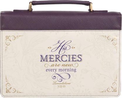 1220000321502 Dark Purple Fashion Bible Cover for Women: Mercies Are New - Lam. 3:22-23 Inspir