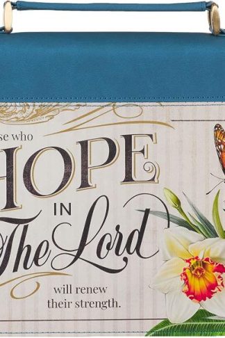 1220000321533 Vibrant Blue Floral Fashion Bible Cover for Women: Hope in the Lord - Isa. 40:31