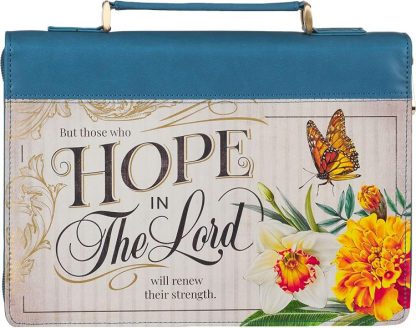1220000321533 Vibrant Blue Floral Fashion Bible Cover for Women: Hope in the Lord - Isa. 40:31