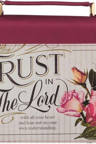 1220000321557 Maroon Red Floral Fashion Bible Cover for Women: Trust in the Lord - Prov. 3:5 I