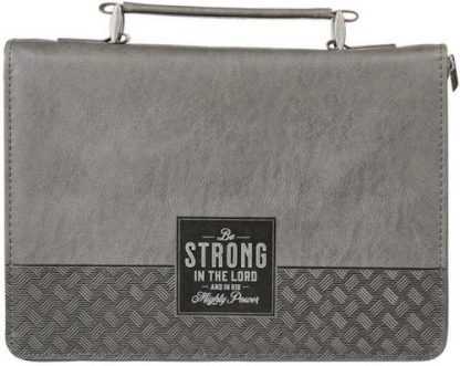 1220000324749 Classic Vegan Leather Bible Cover for Men: Be Strong & Courageous - Inspirationa