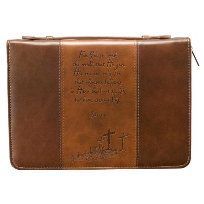 6006937109605 Gospel Two-tone Bible / Book Cover - John 3:16 (Large)