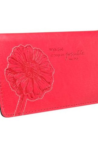 6006937117075 Checkbook Cover Pink All Things Possible Matt. 19:26