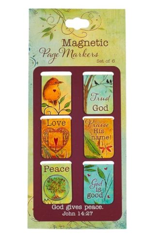 6006937130517 Set of 6 Peace Love God Peaceful Thoughts Inspirational Magnetic Bible Verse Boo