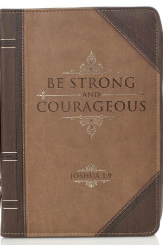 6006937131477 Antique Book Be Strong & Courageous" Bible / Book Cover - Joshua 1:9 (Medium) C"