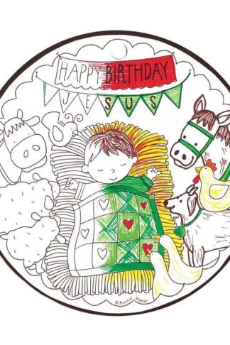 603799113731 Colorful Blessings Happy Birthday Jesus (Ornament)