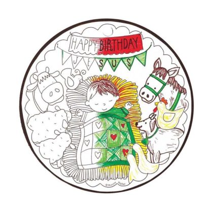 603799113731 Colorful Blessings Happy Birthday Jesus (Ornament)