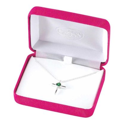 603799208499 May Birthday Cross Emerald CZ