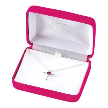 603799208512 July Birthday Cross Ruby CZ