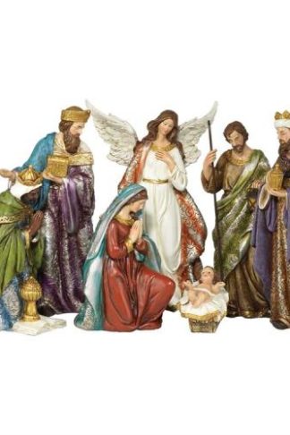 603799331258 Jewel Tone Nativity Figures