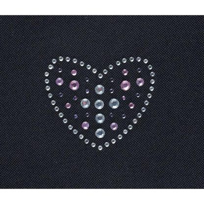 603799575638 Rhinestones Heart With Cross Iron On