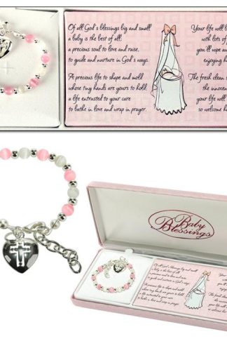 714611152651 Baby Girl Heart Cross (Bracelet/Wristband)