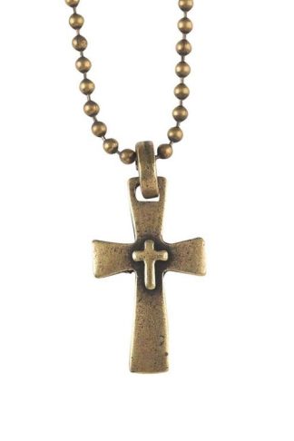 714611182764 Brass Ox Pewter Cross