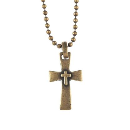 714611182764 Brass Ox Pewter Cross