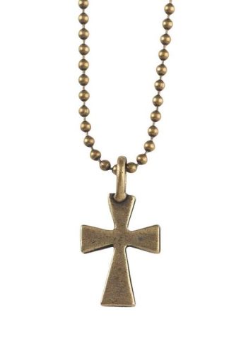 714611182771 Brass Ox Pewter Flare Cross