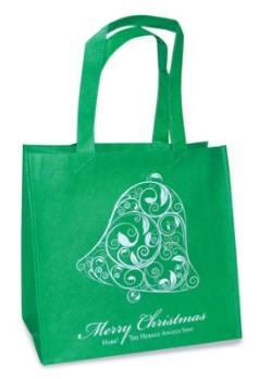 759830236324 Merry Christmas Bell Glitter Eco Tote