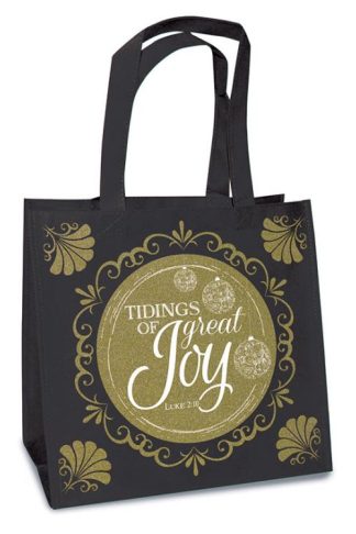 759830263221 Tidings Of Great Joy Glitter Christmas Eco Tote