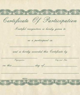 9780805472868 Certificate Of Participation