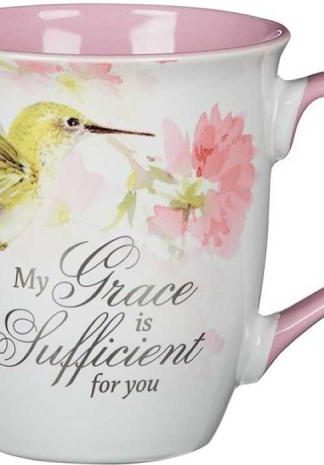 1220000324886 Large Ceramic Inspirational Scripture Coffee & Tea Mug for Women: Grace is Suffi