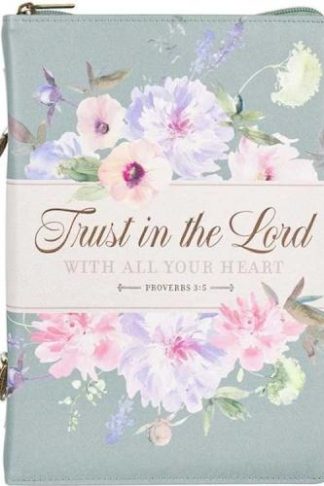 1220000325166 Fashion Vegan Leather Bible Cover for Women: Trust in the Lord Inspirational Scr