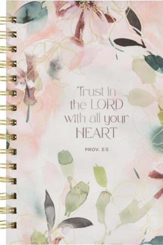 9781639523979 Purple  Journal w/Scripture Floral Trust in the Lord Large Bible Verse Notebook