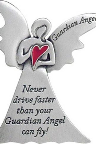 785525220521 Guardian Angel Never Drive Faster Visor Clip