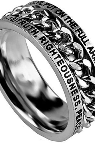 109114413123 Chain His Strength (Size 12 Ring)