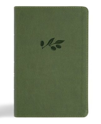 CSB Large Print Personal Size Reference Bible, Digital Study Edition - Olive