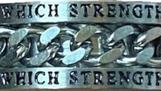 109114141385 Chain His Strength (Size 8 Ring)