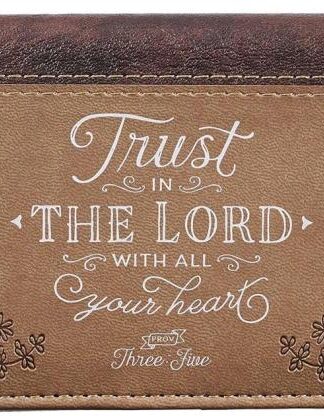 1220000133952 Checkbook Cover Brown Trust In The Lord Prov. 3:5-6