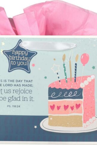 1220000323575 Large Landscape Scripture Gift Bag for Men & Women: Rejoice & Be Glad - Inspirat