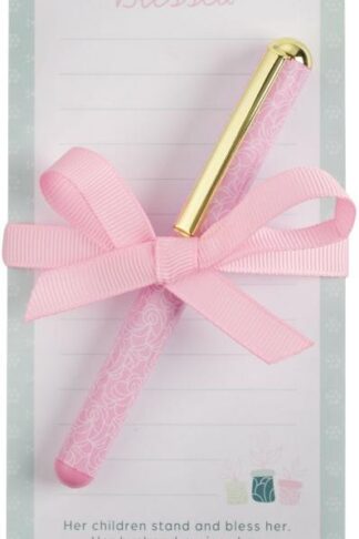 1220000324282 Compact Magnetic Notepad & Medium Ballpoint Pen Set for Women & Moms: Blessed -