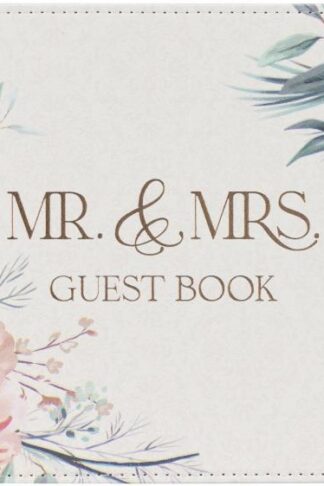 1220000324299 Mr. & Mrs. Floral Wedding Guest Book - We Love Because He First Loved Us - 1 Joh