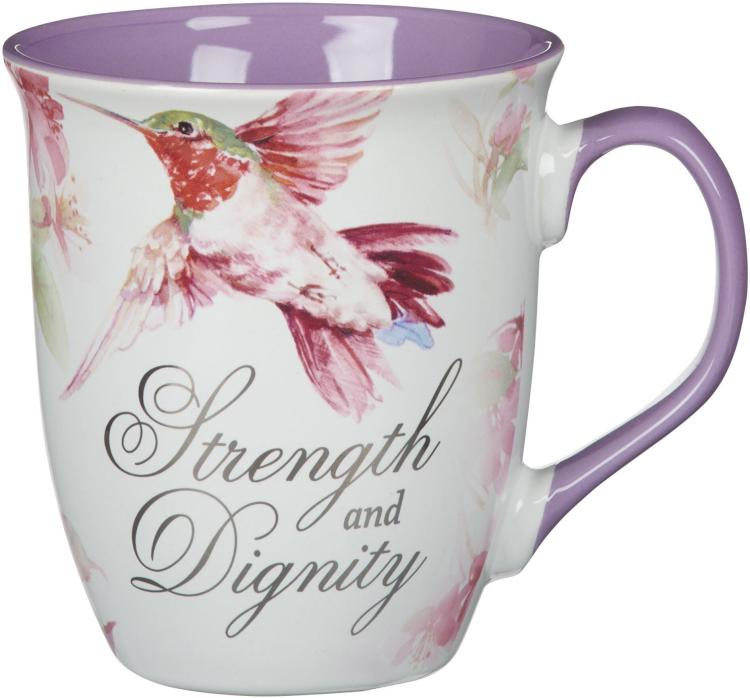 1220000324855 Large Ceramic Inspirational Scripture Coffee & Tea Mug for Women: Strength & Dig