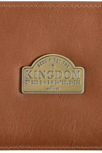 6006937157767 Genuine Full Grain Leather RFID Blocking Scripture Wallet for Men: Seek First th
