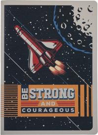 6006937170803 Be Strong And Courageous Blue Space Joshua 1:9 Notebook